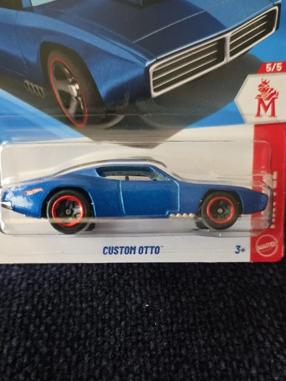 Mattel Hot Wheels Custom Otto - Metallic Blue with Red Accents
